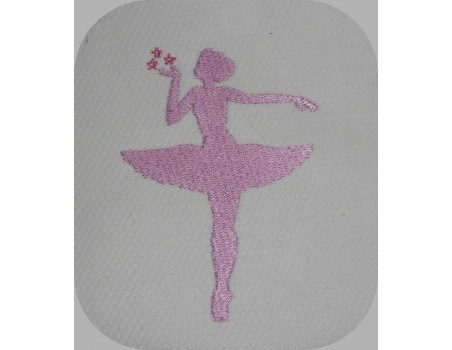 Motif de broderie machine silhouette danseuse