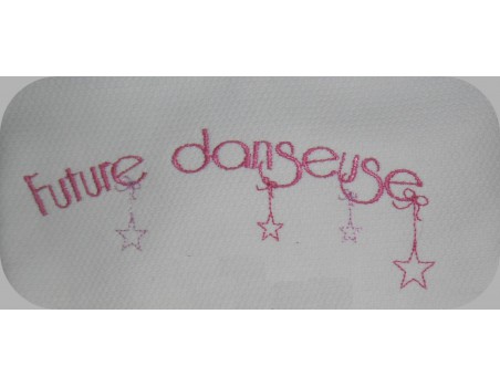 Motif de broderie machine  danseuse étoiles