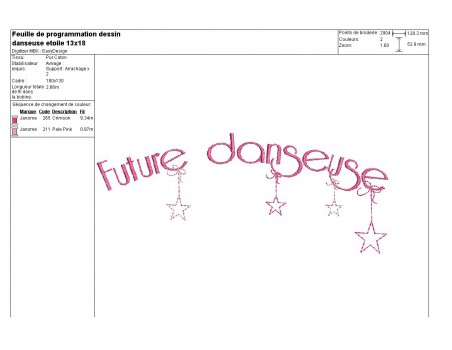Instant download machine embroidery  dancer star