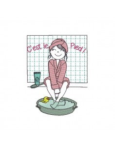 Instant download machine embroidery Hotel bath and spa