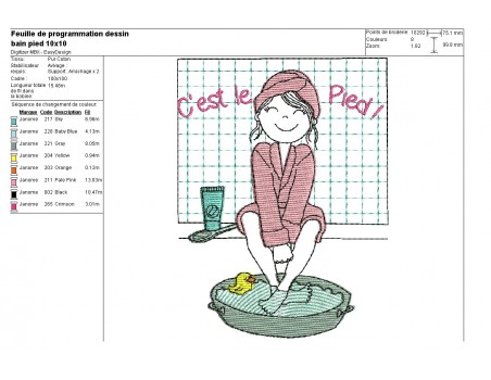 Instant download machine embroidery Hotel bath and spa
