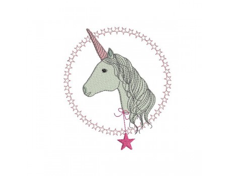 Instant download machine embroidery unicorn