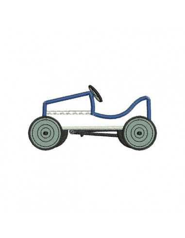 Instant download machine embroidery applique Pedal car