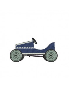 Motif de broderie machine voiture pédales