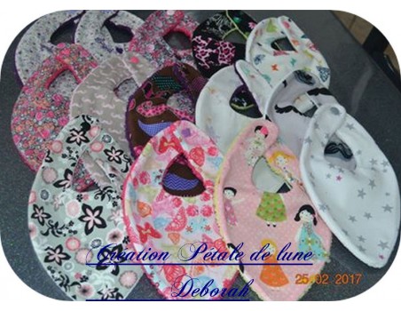 Motif de broderie machine bavoir bandana ITH