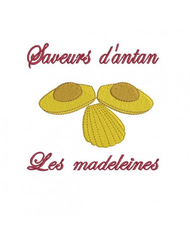 Motif de broderie machine madeleines