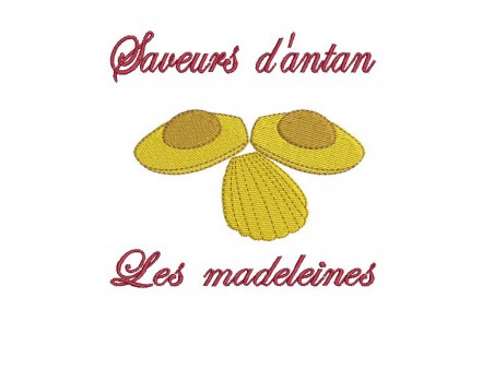 Motif de broderie machine madeleines