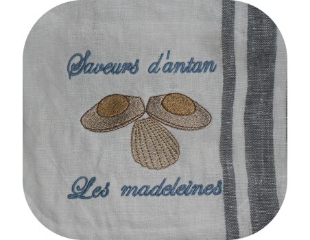 Motif de broderie machine madeleines