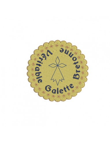 Motif de broderie machine galette bretonne