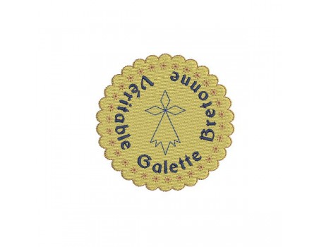 Motif de broderie machine galette bretonne