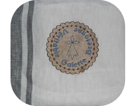 Motif de broderie machine galette bretonne