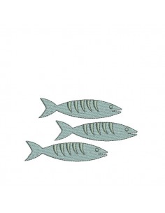 Motif de broderie machine  sardine