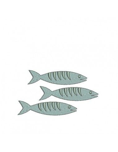 Motif de broderie machine  sardine