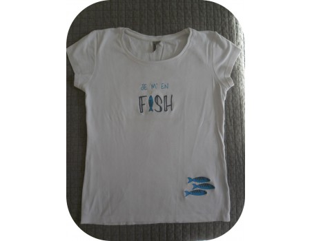 Instant download machine embroidery Fish