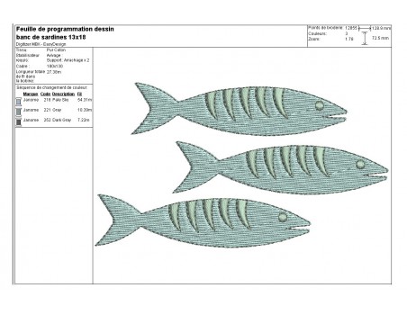 Instant download machine embroidery Fish