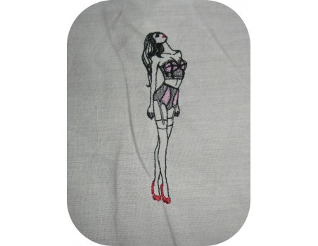 Motif de broderie machine  femme sexy