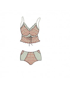 Instant download machine embroidery design Lingerie underwear