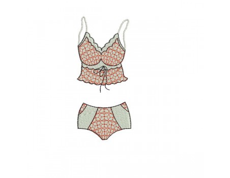 Instant download machine embroidery design Lingerie underwear