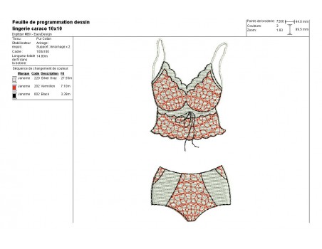 Instant download machine embroidery design Lingerie underwear