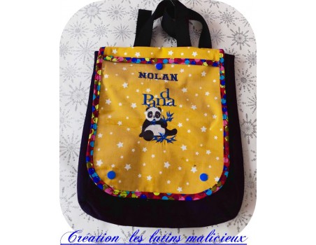 Motif de broderie panda