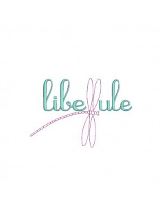 Motif de broderie machine Libellule