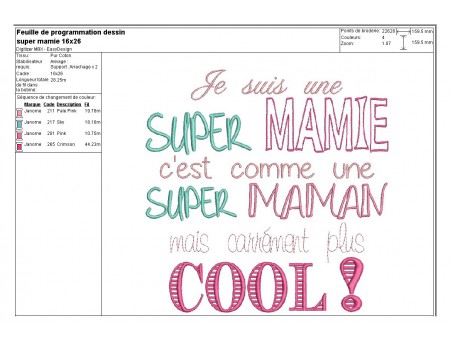 Motif De Broderie Texte Humour Mamie