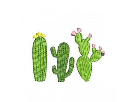 Motif de broderie machine cactus