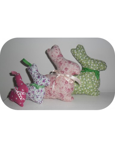 Motif de broderie machine lapin doudou ITH