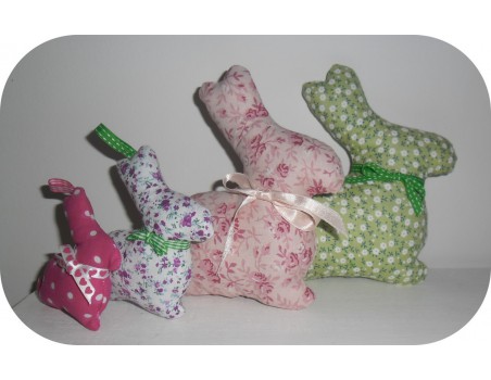 Motif de broderie machine lapin doudou ITH