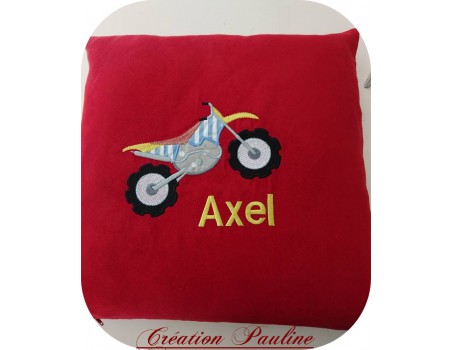 Motif de broderie moto cross