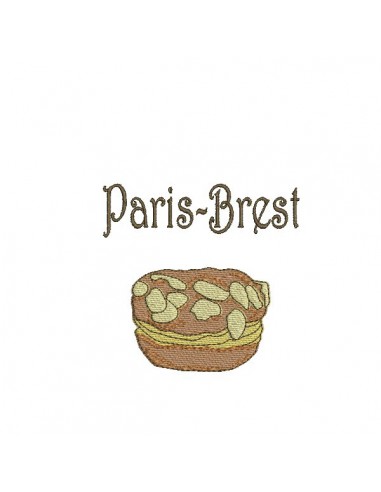 Motif de broderie machine gâteau Paris brest