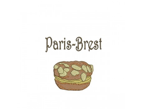 Motif de broderie machine gâteau Paris brest