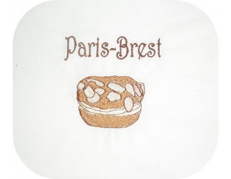 Motif de broderie machine gâteau Paris brest