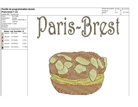 Instant download machine embroidery design Breton shortbread biscuits