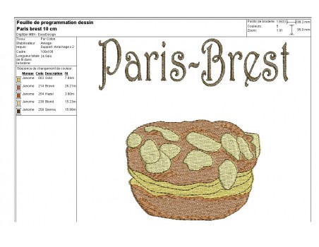 Instant download machine embroidery design Breton shortbread biscuits