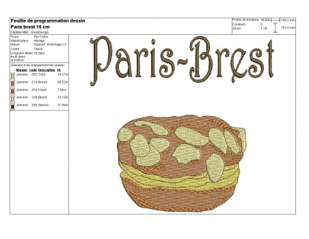 Instant download machine embroidery design Breton shortbread biscuits