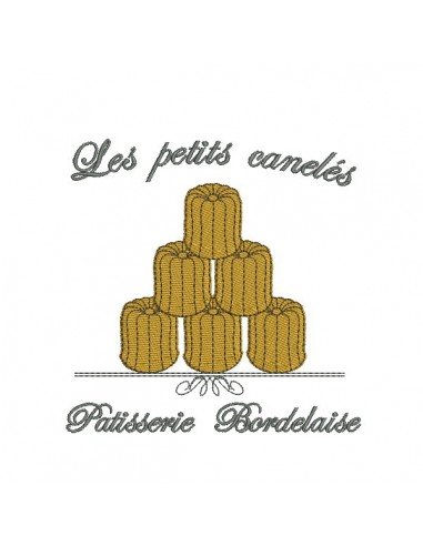 Motif de broderie les petits cannelés de Bordeaux