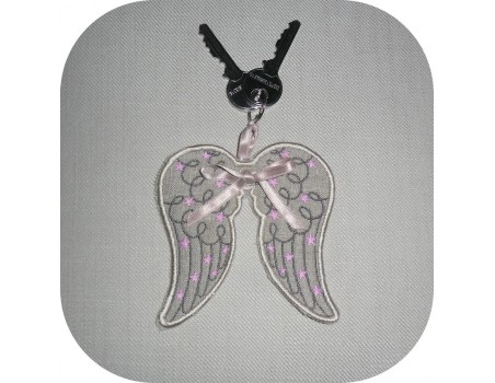 Instant download machine embroidery design angel wings applied