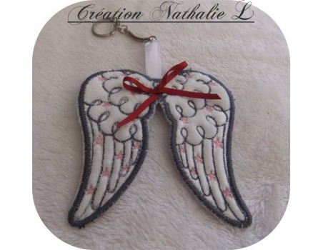 Instant download machine embroidery design angel wings applied