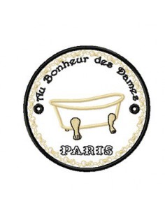 Médaillon Au bonheur des dames n°9  10x10 cm