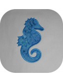 embroidery design applique Hippocampus