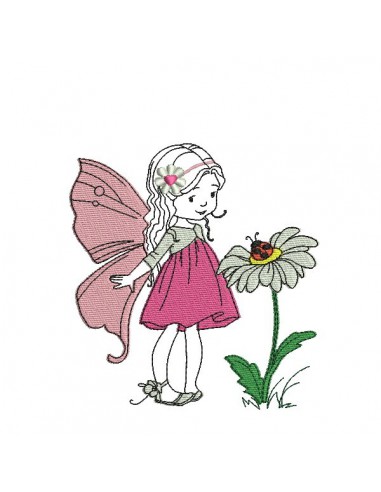 Embroidery design fairy