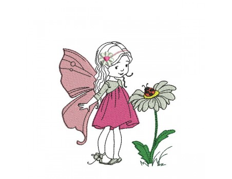 Embroidery design fairy