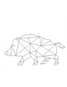 Motif de broderie machine sanglier origami