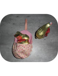 Motif de broderie machine oeuf de Pâques ITH