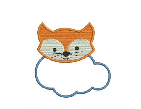 embroidery design Bear cloud ITH