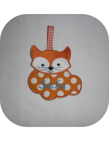 Motif de broderie machine Renard nuage ITH