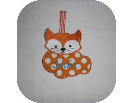 Motif de broderie machine Renard nuage ITH