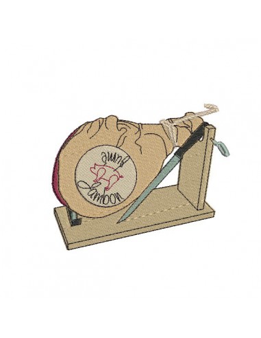 Motif de broderie machine jambon