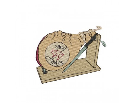 Motif de broderie machine jambon